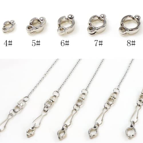 Bird Foot Chain Flying Stainless Steel Training Rope Outdoor Parrot Ankle Foot Ring Accessories Bird Harness Leash Prevent Escaping (6#) - size: 6#