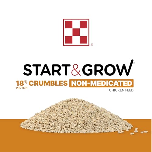 Purina Start and Grow | Non-Medicated Chick Feed Crumbles | Nutritionally Complete - 25 Pound (25 lb.) Bag