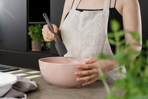 Zyliss Spatula - Sustainable Wheatstraw/Silicone - Spatula for Cooking and Mixing with Heat Resistant Silicone Head - Dishwasher Safe - Beluga Grey - Medium 11" x 1.8" - style: Spatula (Medium)