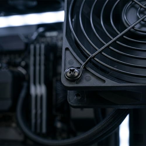 Easycargo 4pcs 120mm Fan Grill Guard Black with Screws