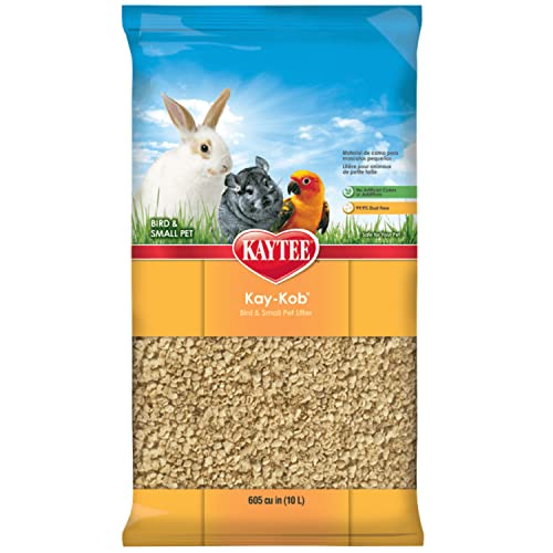 Kaytee Kay-KOB Bedding 605 cu in | Cleaner habitats. Small animal bedding for pet bird homes. Corn cob bedding, 99.9% dust-free, all natural - size: 8 Pound (Pack of 1)