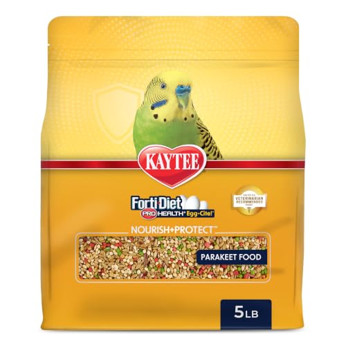Kaytee Forti-Diet Pro Health Egg-Cite! Nourish+Protect Parakeet Bird Seed | Balanced digestion. Parakeet bird food with real egg. Parakeet food for breeding, molting, with prebiotics