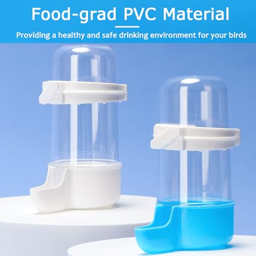 3 Pack Bird Cage Water Dispenser, Hanging Bird Water Feeder for Cage | Parakeet Water Dispenser for Cage, No Spill Automatic Feeder, Parakeet Cage Water Container for Small Birds Parrot Macaw - color: Mix-140ML