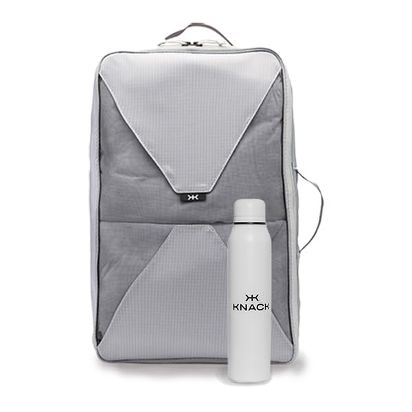 Knack Series 1 Laptop Backpack Travel Set Fits up to 15 Inch - Includes Expandable Packing Insert, and Knack's Insulated Bottle, TSA Approved, Expandable Travel Backpacks (Black, Medium) - color: Black, size: Travel Set