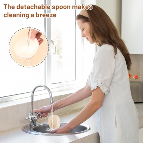 Digital Measuring Spoon Scale, Food Measuring Scoop Scale, Food Weight Scale Grams and Ounces, Polygons Measuring Spoon, ABS Kitchen Weight Scale for Food with LCD Screen, High Precision