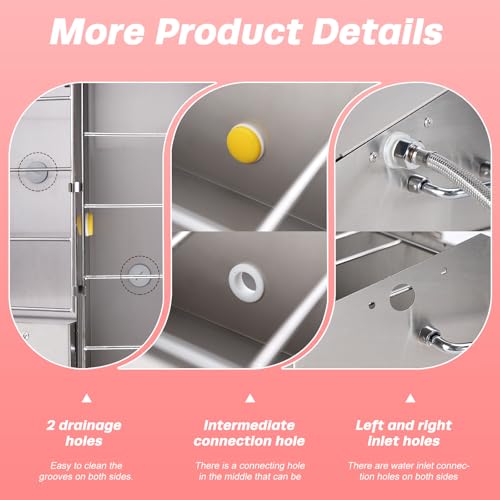2 in 1 Automatic Chicken Waterer and Feeder | Stainless Steel Chicken Water Feeder With Float Valve, Poultry Water Dispenser for Duck Turkey Quail Pigeon, Easy to Clean
