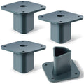 Nuanchu T Post Mounting Plate for Bird Houses Feeder,4 Pcs,Slate Gray | Compatible with Most Standard Fence Post Pole,Mounting Plate for Bird Houses,Bird Feeder,Mailboxes, Mount Flange