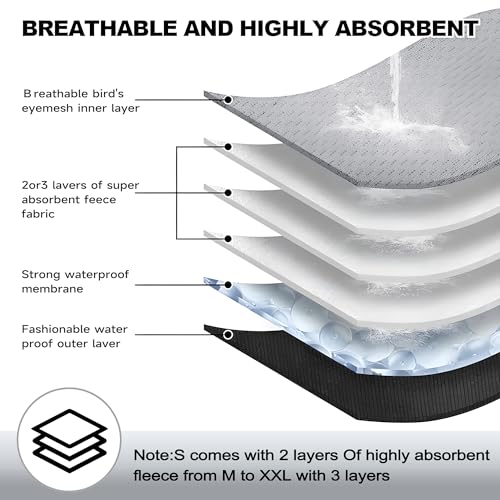 Leekalos Male Dog Diapers, Dog Belly Bands for Male Dogs | Wraps Washable Doggie Diapers High Absorbing Dog Belly Bands - color: Black, size: Small(11"-14")