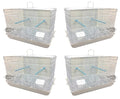 Aviary Finches Canaries Breeder Breeding Bird Travel Carrier Cage with Center Divider (Lot Four Cages) - size: Lot Four Cages