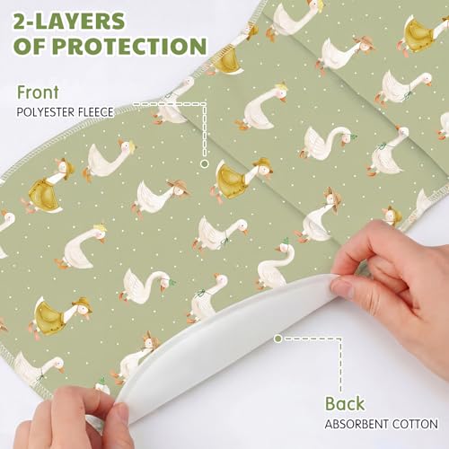 SmoothNovelty 5 Pack Silly Goose Baby Burp Cloths Soft Absorbent Burping Rags for Newborns 19"x9" Spit up Cloths for Boy Girl Newborn Baby Shower Registry Gifts Set Nursery Decor - style: Silly Goose