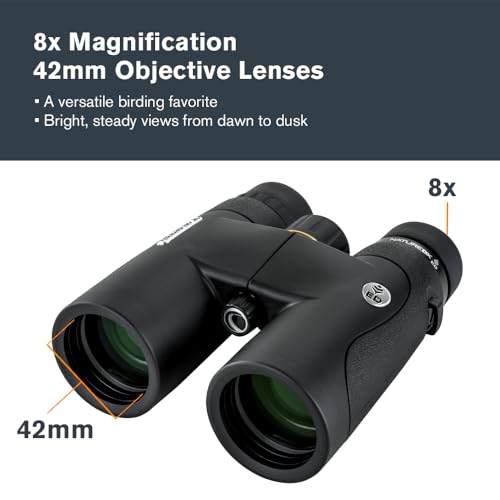 Celestron Nature DX ED 8x42 Premium Waterproof Birding Binoculars | ED Glass for True-to-Life Color, Fully Multi-Coated Optics & Phase Coated BaK-4 Prism, Sharp Edge-to-Edge Views, Waterproof - size: 8x42 Nature DX ED, style: Nature DX 8X42 ED