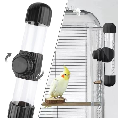 Parrot Drinker Dispenser Auto Bird Water Feeding Pet Drinking Bottle Hanging Cage Accessory for Cockatiel Conure Lovebird African Grey Macaw - color: 220ml