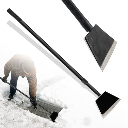 Floor Scraper Garden Shovel, Cleaning Remove Long Handle Tool 88in | Sturdy Tile Scraper for Ice, Tiles, Ceiling, Concrete, Tape, Glue, Wallpaper - Heavy Duty Sharp Blade (4mm Thickness)