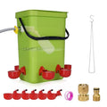 3.2 Gallon Chicken Waterer Hanging Auto Poultry Waterer with Float Valve | Automatic Chicken Watering System with Hose (One End 3/4") Poultry Waterer Dispenser for Quail Duck Goose Turkeys