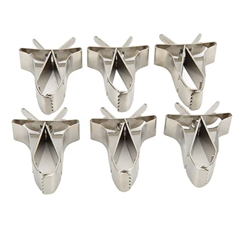 Jeanoko 6pcs Food Clips, Durable Stainless Steel Bird Cage Feeders for Vegetables and Fruits for Budgies and Cockatiels