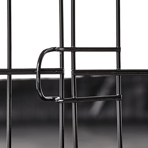 Amazon Basics Leakproof Canvas Bottom Guinea Pig Cage, Easy to Clean Small Animal Habitat with Divider Set, Indoor/Outdoor, Portable, No Tools Needed, 47.6"L x 24.2"W x 14"H, Black - size: 47.6"L x 24.2"W x 14.0"H