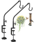 20 Inch Extended Reach Deck Hook Hanger for Railing, 2 Pack | Heavy Duty Outdoor Plant Hook Holder for Hanging Bird Feeder Pole Deck Hanger Flower Basket Planter or Lanterns, Wind Chimes - size: 20 Inch 2 Pack