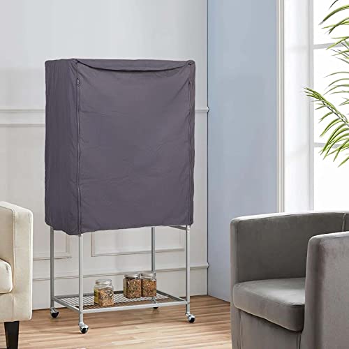 QBLEEV Birdcage Covers, Breathable Universal Bird Parrot Cage Cover Shade | Blackout windproof light-proof covering reduces distractions night accessories cloth without cage-24.8x17.7x31.5in (LxWxH) - color: Grey