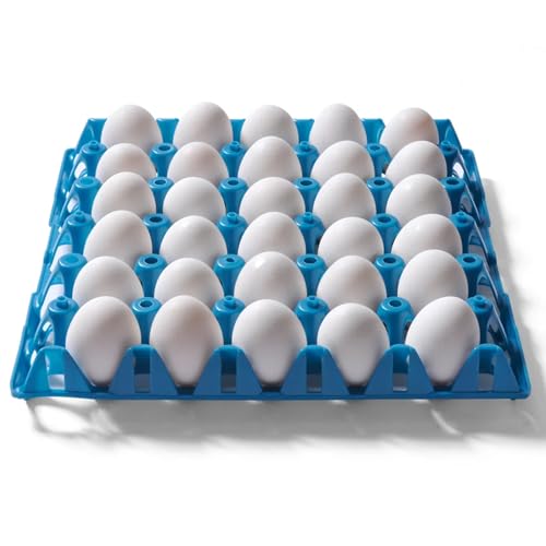Reusable Egg Tray Plastic Egg Crates Holds 30 Egg Flats for Home Chicken Farmers, Stackable Egg Cartons are Great for Storing, Sorting, and Shipping Eggs (Color May Vary) (50 Pack) - size: 50 Pack