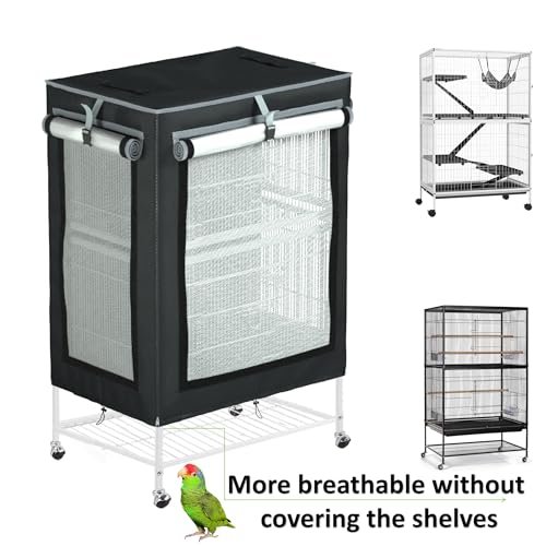 Large Bird Cage Cover - 600D Cage Covers for Night, Good Night Bird Cage Cover for Large Birdcage,Indoors or Outdoors (M) - size: 32.0"L x 21.0"W x 52.0"H
