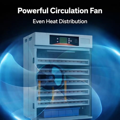400 Egg Commercial Cabinet Incubator with Auto Egg Turning, Precise Temperature & Humidity Control, Large Poultry Incubator for Chicken, Duck, Goose & Quail Eggs, Ideal for Large Farms