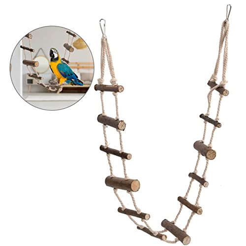 Bird Ladder, Hamster Ladder, Squirrel Toys. Hamster Bridge Squirrel Cage Accessories, Rope Climbing Toys