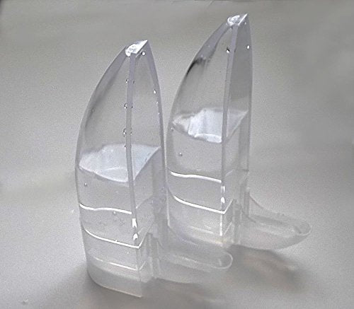 Bird Cage Water Bottle Dispenser Feeder Small 2pcs (Clear) | For Zebra finch / Budgies size birds - color: Clear