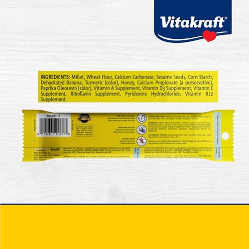 Vitakraft Crunch Sticks Parakeet Treat - Pet Bird Treat Toy - Long-Lasting Chewing Fun (Sesame & Banana) (Pack of 2) - size: 1 Ounce (Pack of 2)