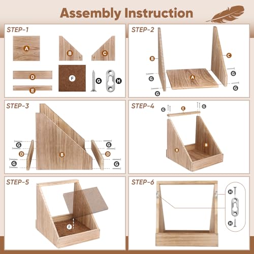 2 Pack Chicken Nesting Box, Wooden Chicken Coop, Chicken Coop Accessories, Chicken Laying Nest Box for Poultry Farm, Poultry Nesting Boxes with Nest Box Pads