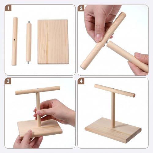 Bird Perch Stand, Bird Training Portable Tabletop Parrot Stand | Parakeet Perches for Cockatiels, Conures, Macaws, Finches Lovebirds