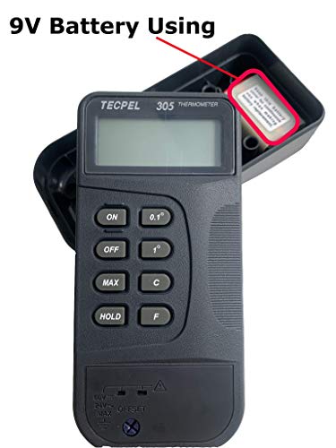 DTM-305 Digital Single Input Thermocouple Thermometer with Type k thermocouple Probe (TPK-01)