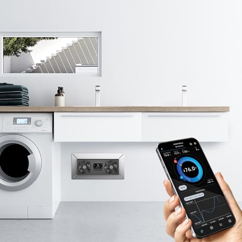 AC INFINITY AIRTITAN 240 CFM Indoor WALL Mount CRAWLSPACE Basement Ventilator Fan Temperature and DEHUMIDISTAT Controller, Intake AC-ATT8-N | WiFi App-Compatible Temperature Humidity Controller, IP-55 Rated, Intake - size: Large, Smart Controller, Intake