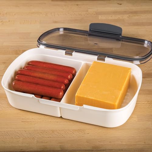 ProKeeper Split Deli Food Storage Container with Air-Tight Silicone Seal and Dry Erase Compatible Lid, 11.75 - color: Split Deli Keeper