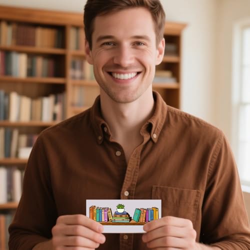 CHGCRAFT Bookshelf Clear Stamps Reading Plan Form Transparent Stamps Books Silicone Clear Stamp Seals for DIY Scrapbooking Photo Album Decoration, 4.3×6.3 inch - style: Bookshelf
