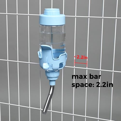 Vannon Dog Crate Water Bottle, 15oz Top-Fill Pet Water Dispenser, Blue | kennel water bottle helps keep pets hydrated longer with fewer refills and easy daily care. - color: Blue, size: 15oz