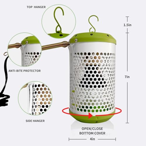 SYSAI Bird Cage Heater with Intelligent Thermostat, 50W Safe Heat for Parrots, Canaries, Finches and Other Small Pets, 24/7 Heating with Anti-Bite Cord Protector