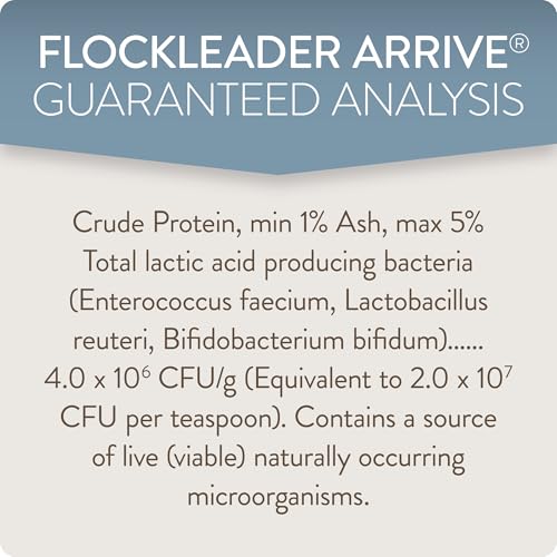 Arrive, Daily Probiotic & Prebiotic Water Supplement for Young Chickens 0-8 Weeks Old, 8 oz (Pack of 2) - color: FlockLeader Arrive, size: 8 Ounce (Pack of 2)
