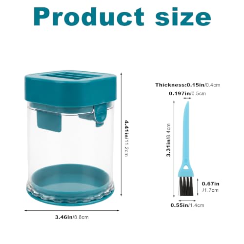 Fruit Slicer Cup, Strawberry Cutter Slicer with Detachable Base, Kitchen Fruit Cutter with Stainless Steel Blades for Bananas, Grapes & Hard Boiled Eggs, Includes a Matching Cleaning Brush(Blue) - color: Blue
