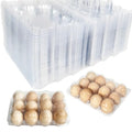 100-Pack of 12-Count Plastic Egg Cartons – Bulk Clear Reusable Egg Containers Holds Chicken Eggs | Eggs 12 Count,Egg Cartons Cheap Bulk,Suitable for farms, markets and families.