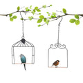 Metal Frame Hummingbird Swings and Perches with Wooden Dowel Black Bird Swing Outdoor Bird Perch Humming Bird Swing (2PK Different) - style: 2PK different