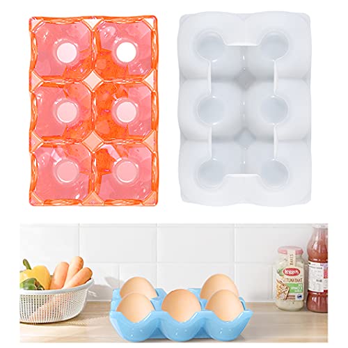 Rolin Roly Egg Holder Tray Epoxy Mold Egg Storage Container Mould Kitchen Silicone Egg Holder Storage Box Resin Mold for DIY Art Crafts Refrigerator Countertop Display Home