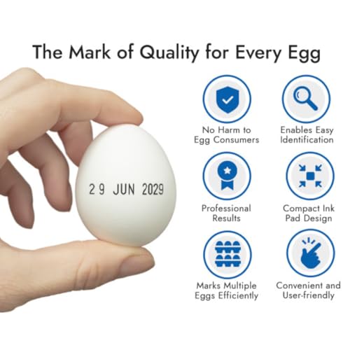Handy Stamps Micro 1 Ink Pad - with Black Egg Safe Ink - Ideal for Marking Eggs