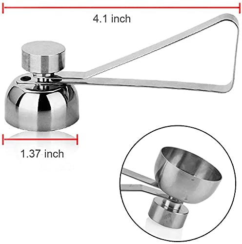 COLIBROX 1Pack Egg Cracker Topper, Ashero Stainless Steel Egg Opener Eggshell Cutter Kitchen Remover Tool for Raw/Soft Hard Boiled Egg