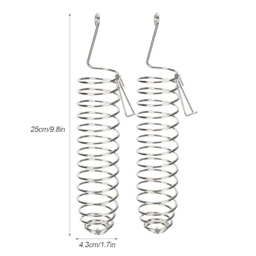 2PCS Bird Food Holder, Feeder Food Basket Tool Vegetable Fruit Feeder Stainless Steel Parrot Hanging Stainless Steel Cage Accessories for Parakeet Cockatiel