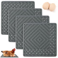 4Pcs Washable Chicken Nesting Box Pads for Laying Eggs, Reusable Bedding Nest Box Liners, Nesting Pads for Chicken Coop, Grey 12''x12''