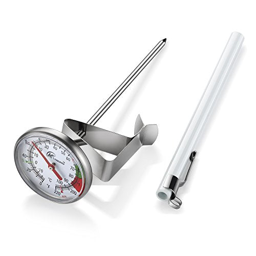 Instand Read 2-Inch Dial Thermometer,Best for The Coffee Drinks,Chocolate Milk Foam - size: 0~220℉