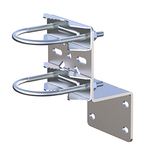 Pole Mount Bracket Anti Vibration Antenna Mount Universal Wall Mounting Bracket [ Without The Pole ] for Security Camera PTZ Dome Indoor Outdoor AP Access Point Client CPE Kits - color: 1 PCS