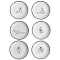 Cute Cartoon Animals Pattern Ceramic Sauce Dishes, Seasoning Dishes, Sushi Soy Dipping Bowls, Appetizer Plates, Dessert Plates, Little Cat Bird Feeding Bowls, Set of 6-Goose-5 Inch - color: Goose, size: 5 Inch