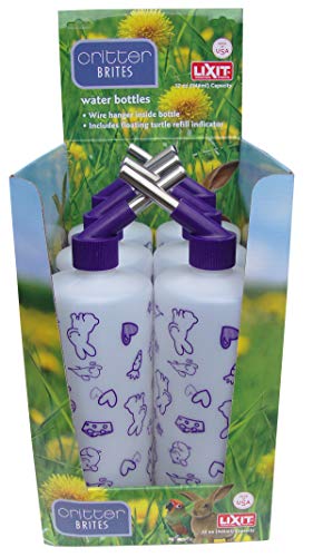 Lixit® Bulk Water Bottles with Display Case for Rabbits, Ferrets, Chinchillas, Rats, Mice, Guinea Pigs', and Other Small Animals - Made in USA (32 Ounce (Pack of 6)) - size: 32-Ounce