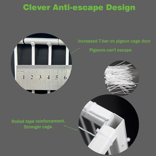 Pigeon Trap Cage with Escape-Proof Design Chicken Trap Bird Cage with One Way Entrance for Sparrows Quails Bird Chick and Duckling (15.75”L x 11.8” W x 10.24” H) - size: 15.75”L x 11.8” W x 10.24” H